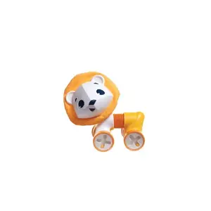 Игрушечный ходунок Tiny Love Leonardo, дизайн «лев», для детей от 3 месяцев, 4 колеса, оранжево‑белый