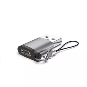 Microconnect USB3.0ACFB-KEY kabeļa dzimuma mainītājs USB C USB A Melns Sudrabs