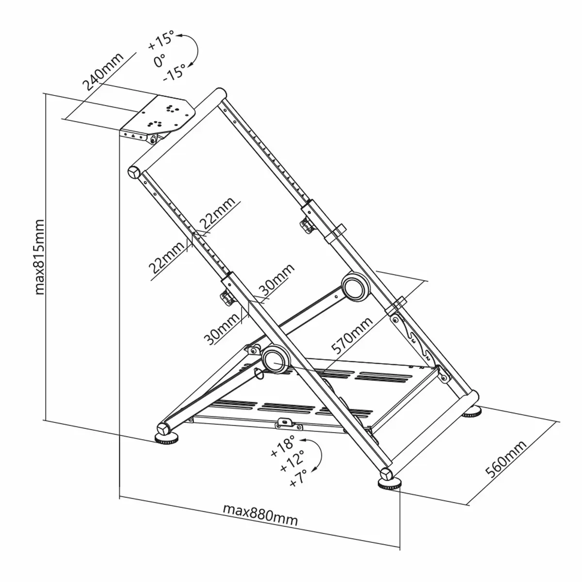 nano rs RS155 Foldable Adjustable Steering Wheel Stand Photo 6