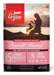 Сухой корм для собак Orijen Small Breed 1,8 кг — курица и индейка, без зерна, 39% белка, 18% жира