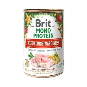 Brit Mono Protein - čehu Ziemassvētku vakars - mitrā barība suņiem - 400g