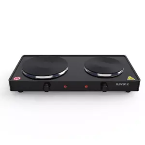 Freestanding cooker Brock Electronics EP 200 BK Electric grill Black 2 cooking zones
