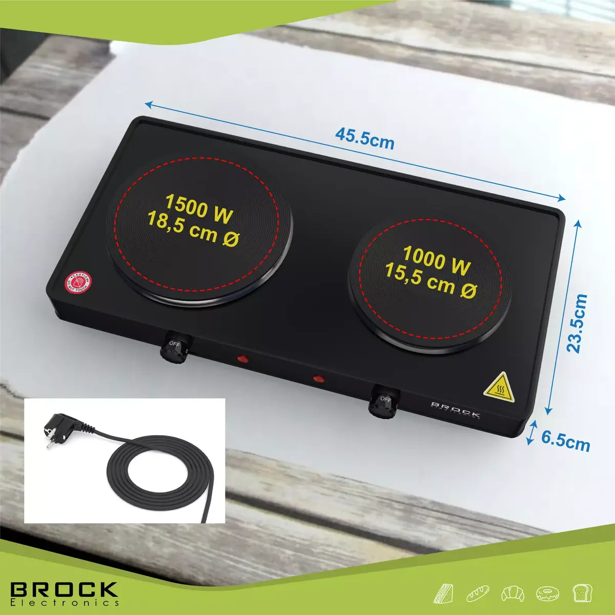 Freestanding cooker Brock Electronics EP 200 BK Photo 7