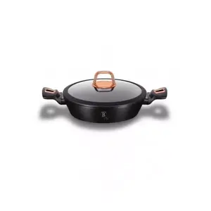 Cepamā panna Berlinger Haus BH/1640N — universāla apaļa panna, diametrs 28 cm, augstums 75 mm, bez PFOA, melna
