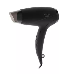 Matu fēns Adler AD 2266 — 1400 W, 2 ātrumi, 2 siltuma līmeņi, salokāma roktura, konusveida uzgalis, melns