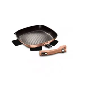 Grill pan Berlinger Haus BH/1950 rectangular 28 cm, rose gold, height 41 mm