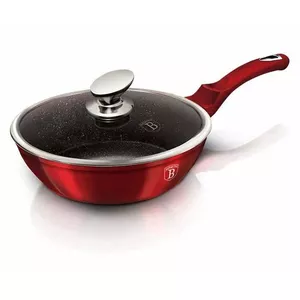 Frying pan with lid berlinger haus BH/1259N Metallic Line Burgundy Edition – nonstick skillet with glass lid