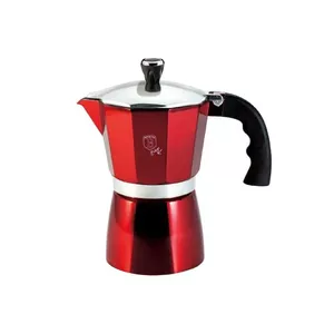 Moka pot Berlinger Haus BH/6387 — aluminium stovetop coffee maker, burgundy, 1 cup
