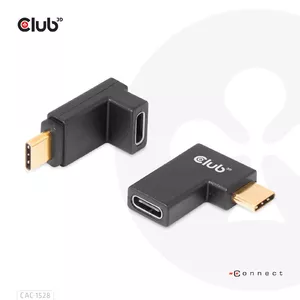 USB Type-C Gen2 angled adapter set of 2 CLUB3D CAC-1528 — USB-C to USB-C, supports 4K@120Hz