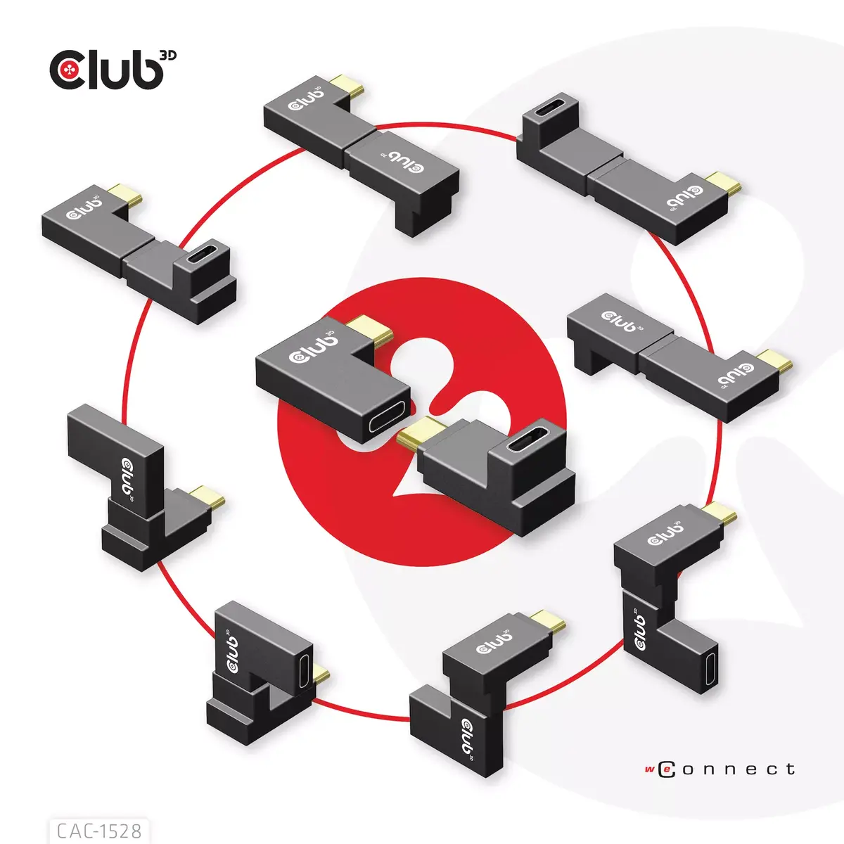 CLUB3D USB Type-C Gen2 угловые адаптеры CAC-1528 Photo 8