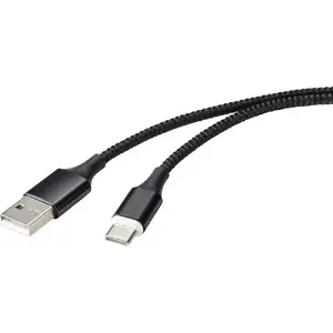 USB cable Renkforce RF-4746076 1m USB A USB C Black