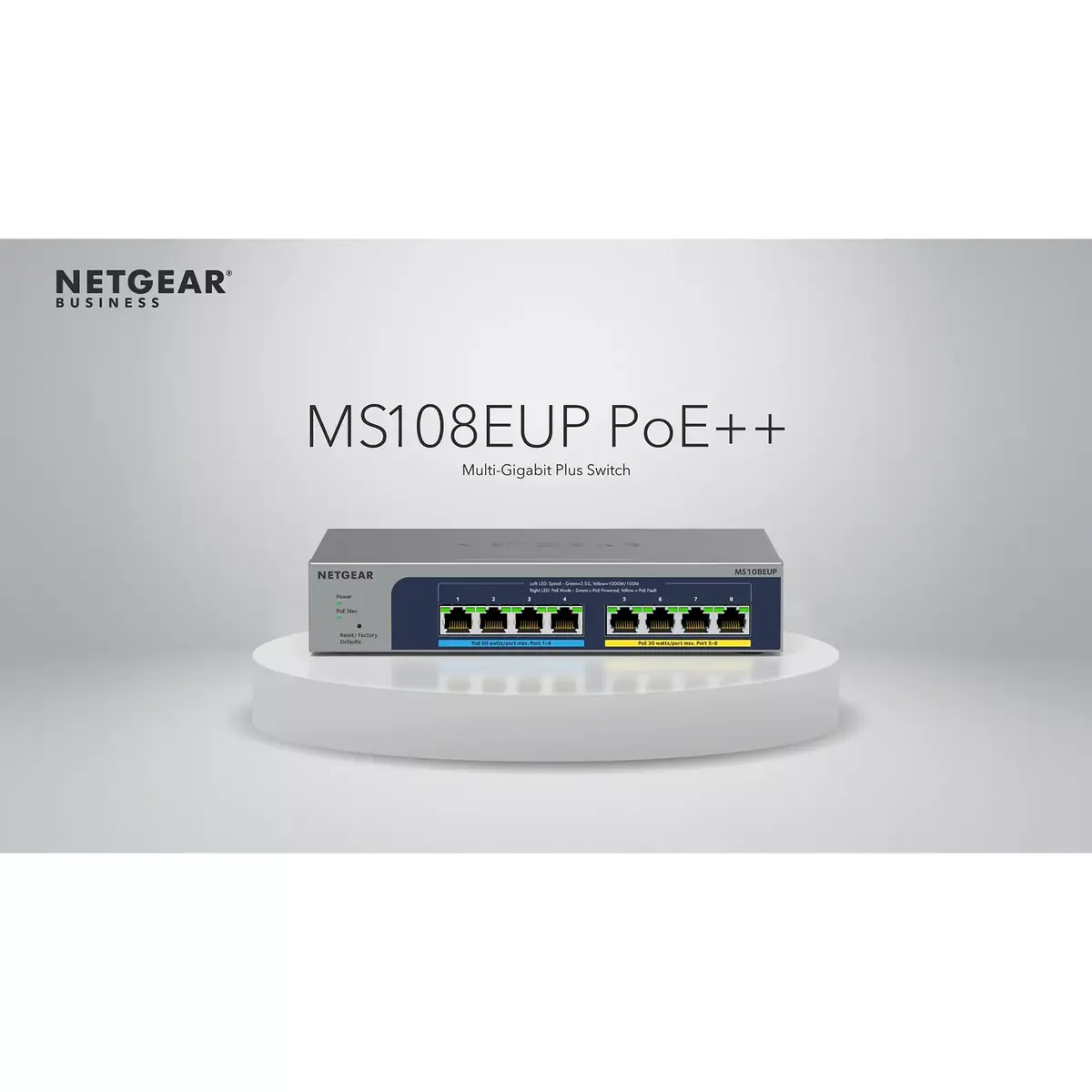 Pārvaldāms slēdzis NETGEAR 8-portu Ultra60 PoE++ Multi-Gigabit Photo 8