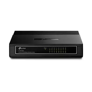 Network switch TP-LINK TL-SF1016D — 16x Fast Ethernet (10/100), 3.2 Gbit/s, 8000 MAC, rack-mount, black