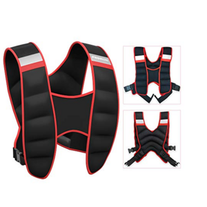 PROIRON Svaru veste 5 kg, 39 cm, sarkanā/melnā krāsā, silikons