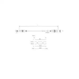 Кабель USB A–B ART KABUSB2 AB 2M AL-OEM-100 Photo 2
