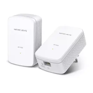 PowerLine adapter TP‑LINK MP500 KIT — 1000 Mbit/s, IEEE 1901, Type E/F plug, white, 1 pc