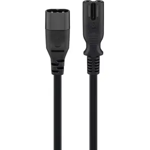 Соединительный кабель C7/C8 Goobay 2 м, H03VVH2-F, 250 В, чёрный