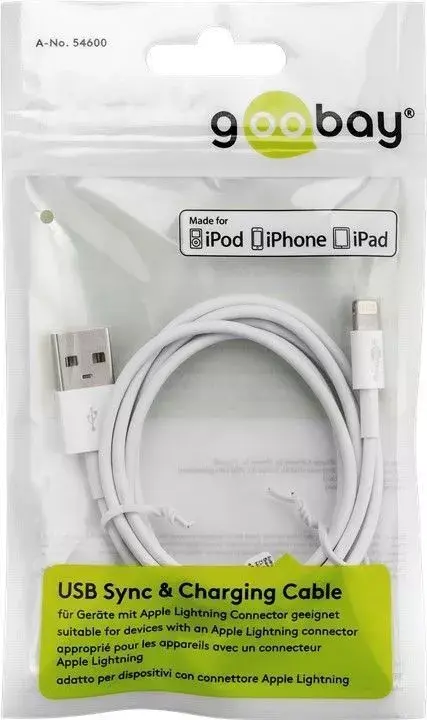 Goobay Lightning USB uzlādes un sinhronizācijas kabelis 2 m Photo 4