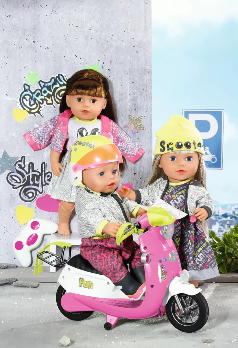 Doll scooter zapf creation BABY born City Deluxe Scooter Combo Photo 14