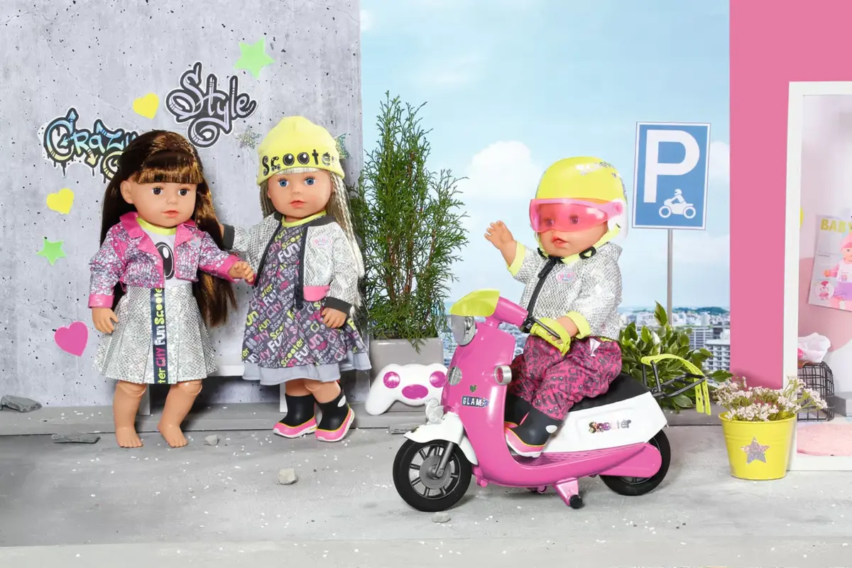 Doll scooter zapf creation BABY born City Deluxe Scooter Combo Photo 16