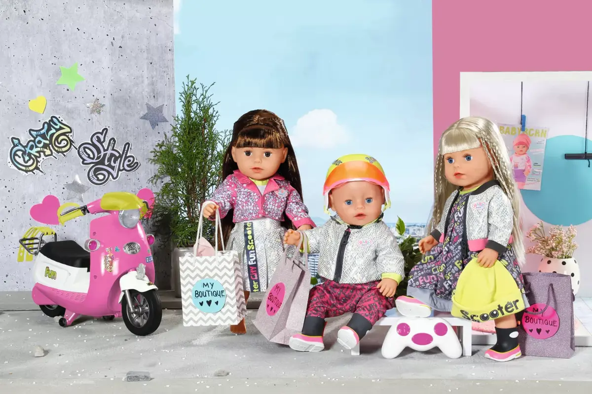 Doll scooter zapf creation BABY born City Deluxe Scooter Combo Photo 20