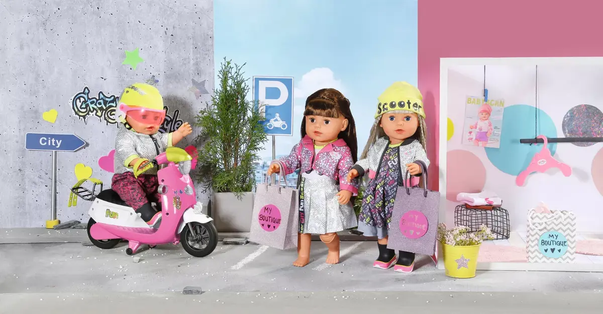 Doll scooter zapf creation BABY born City Deluxe Scooter Combo Photo 21
