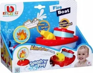 Игрушечный пожарный катер Bburago Junior модель 16-89015 с водяной струёй (шприц)