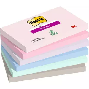 Self-adhesive note pads 3M 655-6SS-SOUL, rectangle 127×76 mm, 5 colours, 90 sheets each