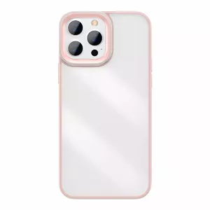 Protective transparent phone case Baseus for iPhone 13 Pro — crystal clear, pink