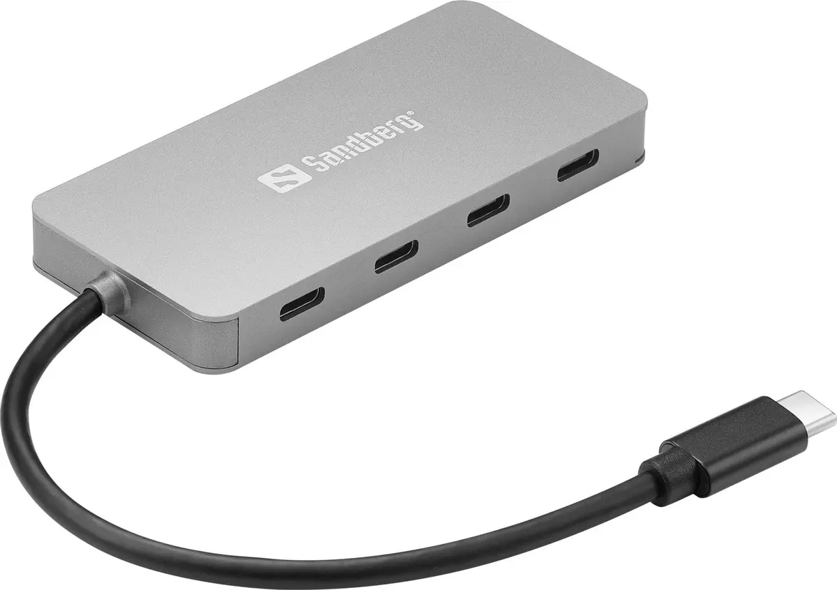 Sandberg USB-C uz 4 x USB-C centrmezgls Photo 3
