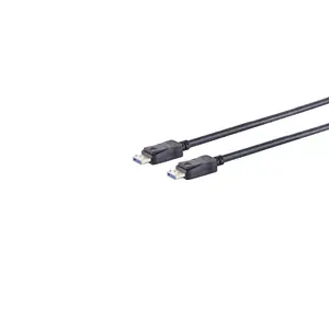 DisplayPort kabelis S/CONN 10-81025 1 m Melns