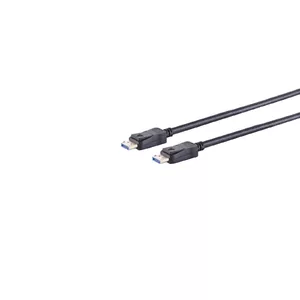 DisplayPort cable ShiverPeaks 10-81015, DisplayPort–DisplayPort, 0.5 m, black, Ø6 mm