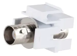 Keystone module ShiverPeaks S/CONN 08-10072 — angled BNC connector, silver/white finish