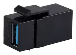 Keystone Module ShiverPeaks S/CONN 08-10041 Flat Black USB A