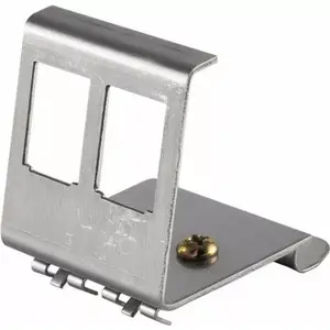 DIN rail keystone holder ShiverPeaks 08-10022 — 2‑fold network adapter mounting