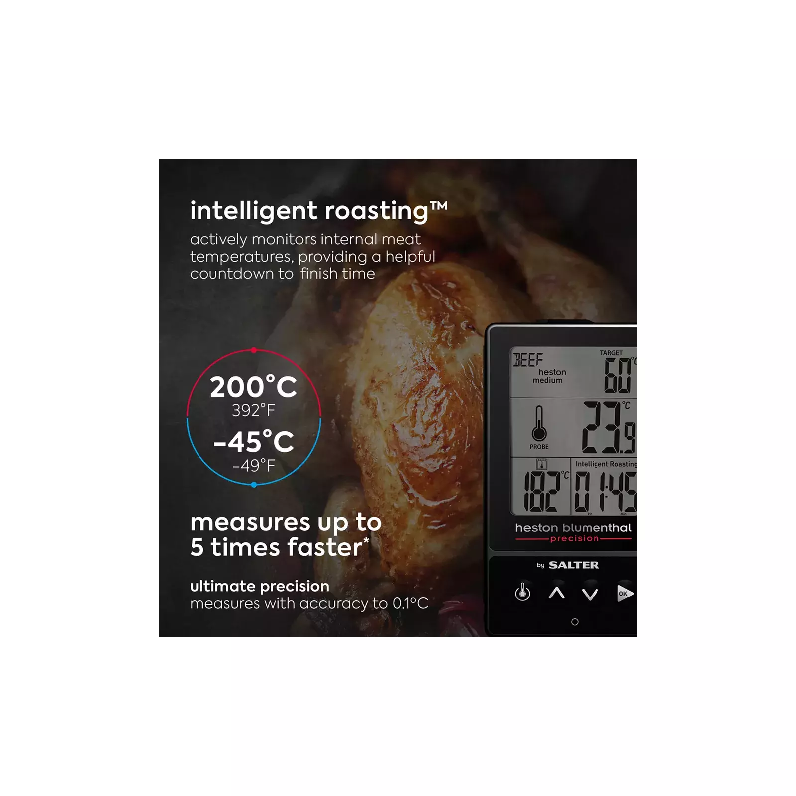 5-in-1 Digital Food Thermometer: Heston Blumenthal Precision