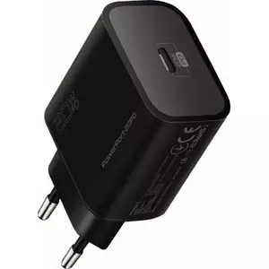 Promate Travel Charger PowerPort-20PD USB-C PD 20W — compact USB-C power adapter for phones and tablets