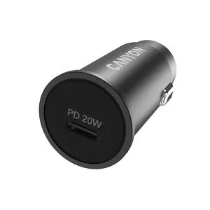 Lādētājs Canyon C-20 Auto Ātrā uzlāde USB Type-C 12/24V