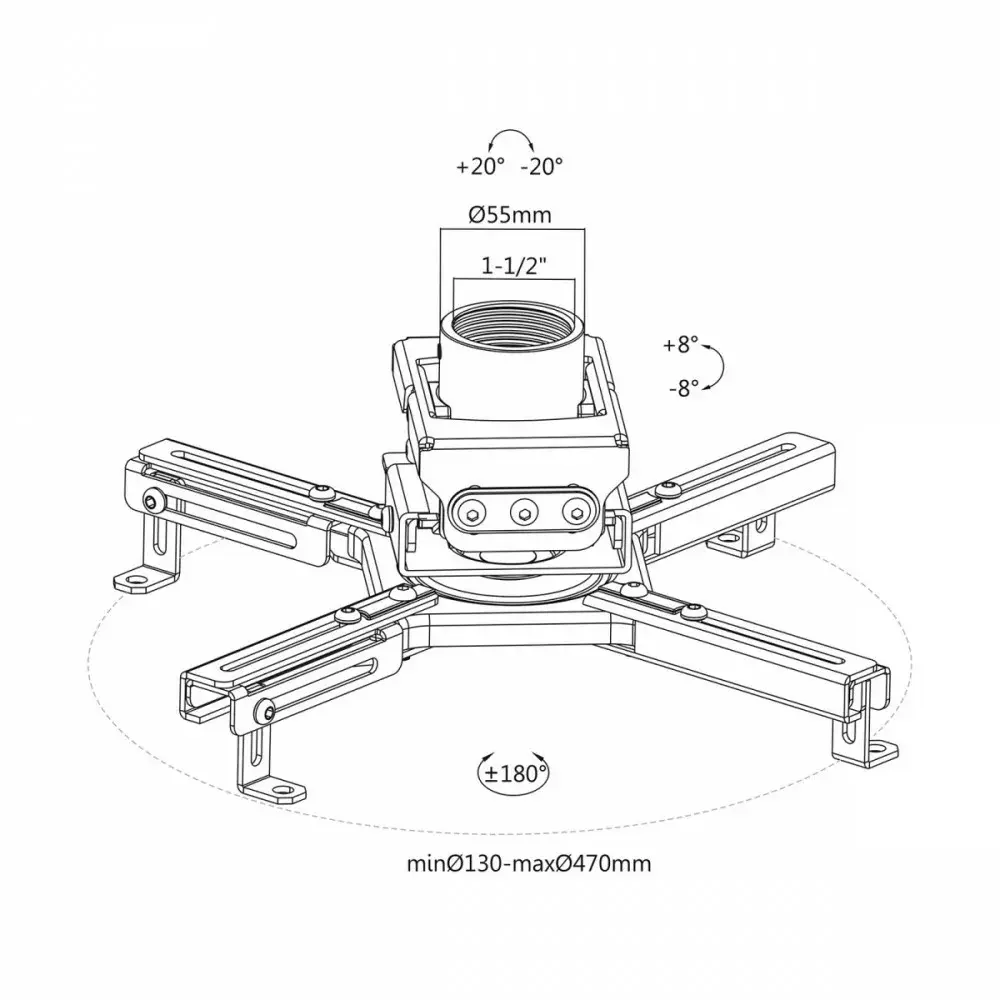Ceiling mount MACLEAN MC-91 for projectors Photo 9