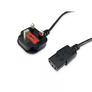 Power cable Equip 112300 Black 2 m BS 1363 C13 coupler