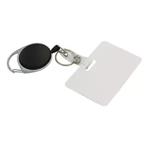 Key ring Wedo 262 415 Black Chrome White Metal Nylon 125mm