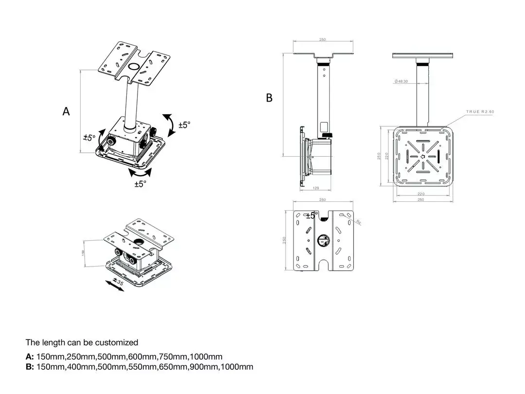 MULTIBRACKETS M Projector Mount Pro HD — ceiling mount 40 kg Photo 6