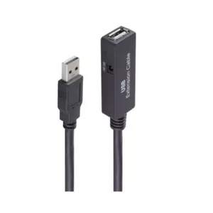 USB Cable ShiverPeaks BS13-29075 10m USB 2.0 Black