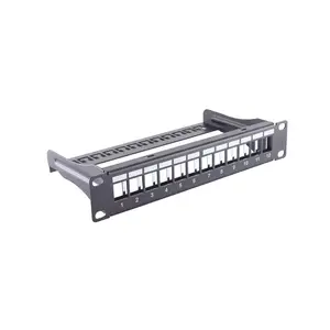 Patch Panel 1U ShiverPeaks BS08-10080 Metal Black
