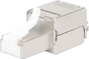 Intellinet Cat6a 10G Shielded Toolless RJ45 Modular Plug STP Gold-plated Contacts