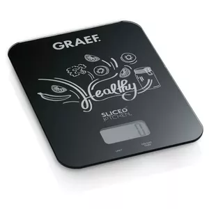 Graef Family Line Black Countertop Square Electronic kitchen scale