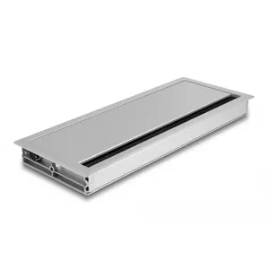 Втулка-органайзер для кабелей DELOCK 66864 для стола, серебристая, 120×300×28 мм
