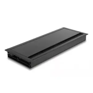 DeLOCK Kabeļu caurums galda montāžai ar suku 300 x 120 x 28 mm melns