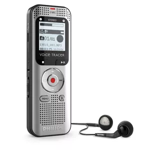 Philips VoiceTracer DVT2010 Alumīnijs Melns 16 Ω Ievades Pretestība