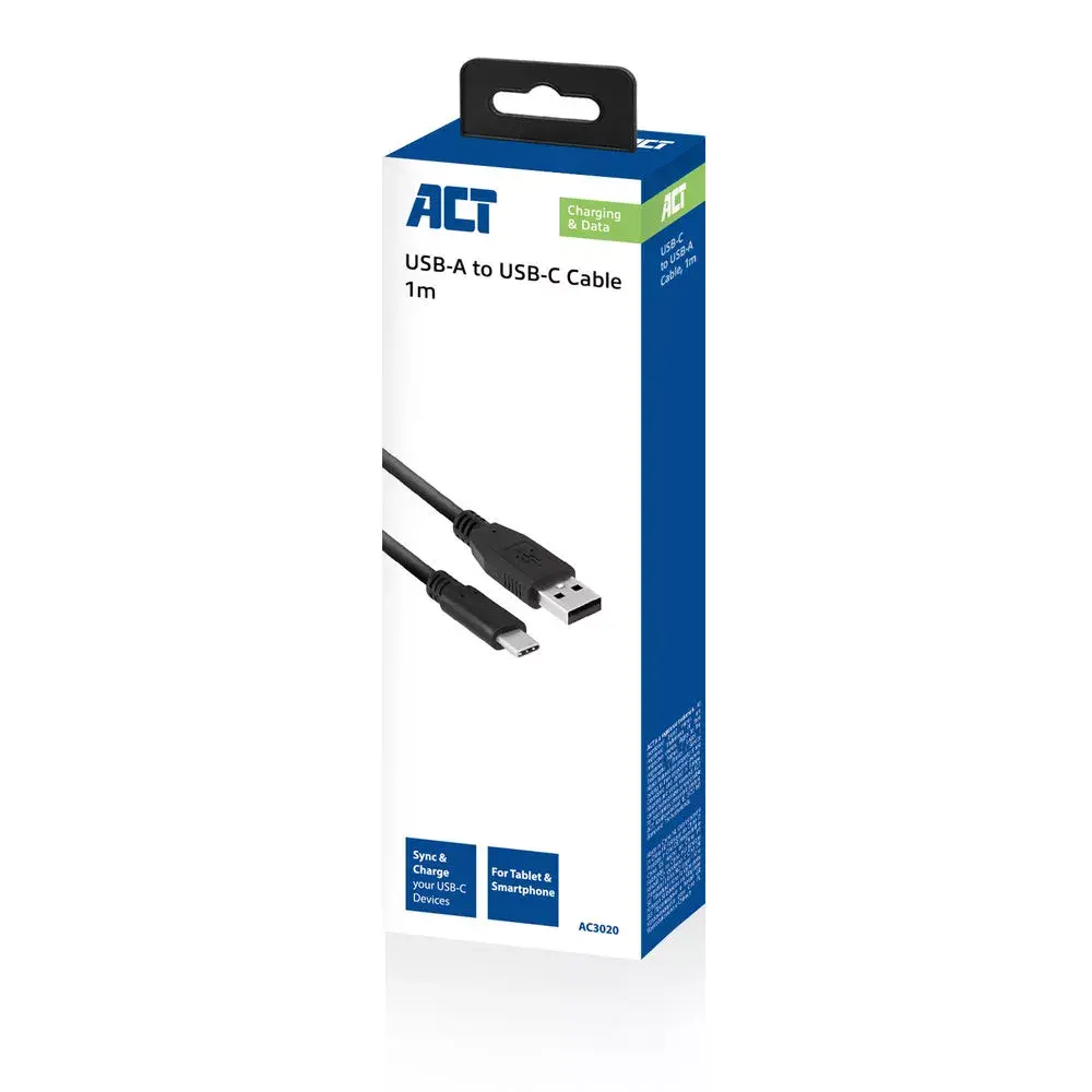 ACT USB 3.2 Gen1 charging/data cable A male - C male Photo 4